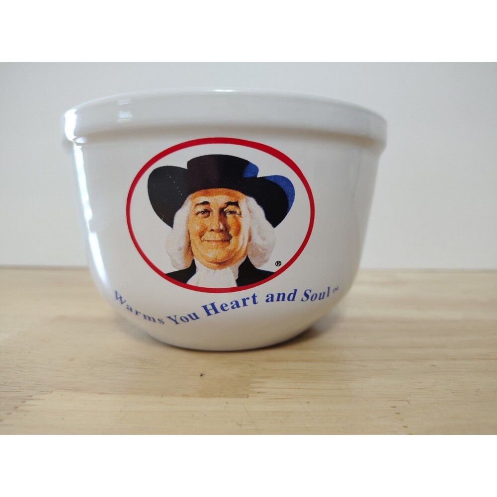 Quaker Oats Cereal Oatmeal Bowl, "Warms Your Heart and Soul", Vintage 1999